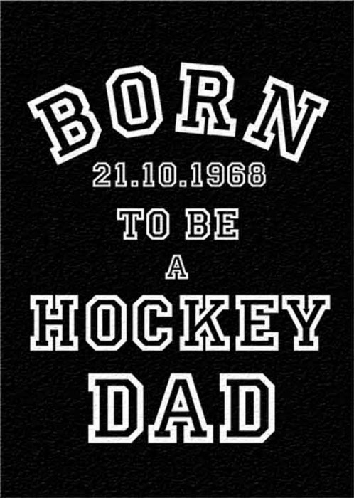 Born2be a Hockey DAD Shirt mit deinem Geburtsdatum