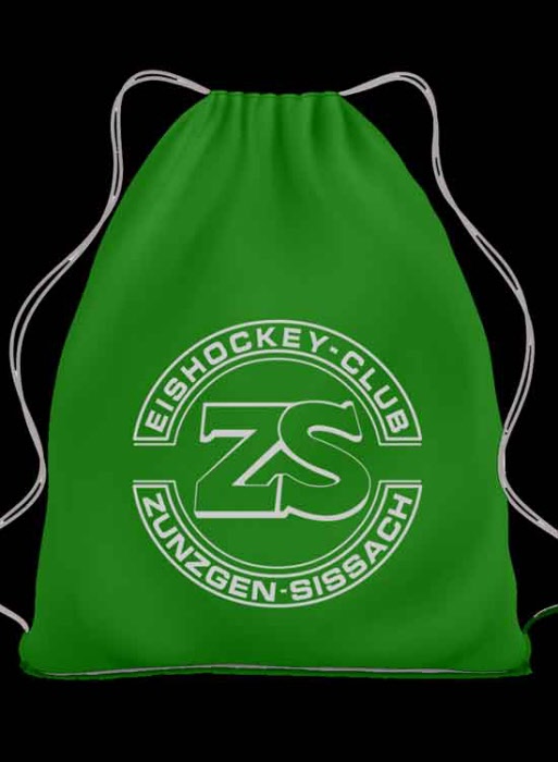 EHCZS Gymbag grün personalisiert vorne