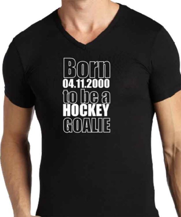 Born2be a Hockey GOLIE Shirt mit Geburtsdatum