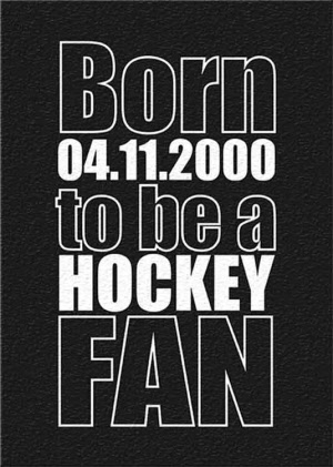 Born2be a Hockey FAN Shirt mit Geburtsdatum