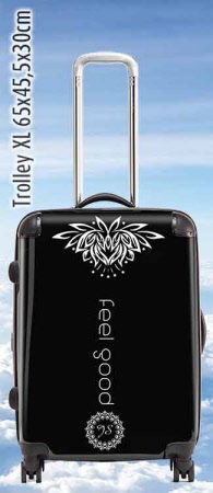 Trolley Koffer XL Deluxe PARIS - mit Initialen und Slogan