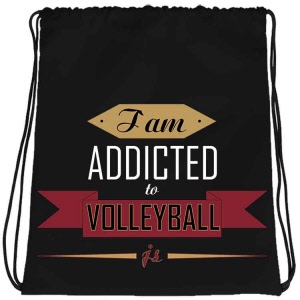Addicted to Volleyball-Gymbag mit deinen Initialen & Nr.