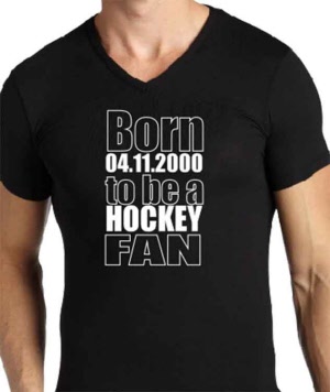 Born2be a Hockey PLAYER Shirt mit Geburtsdatum