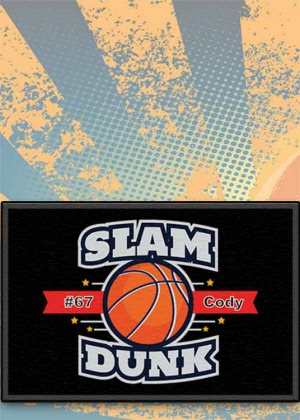 SLAM DUNK Basketball -Teppich mit Namen und Nummer