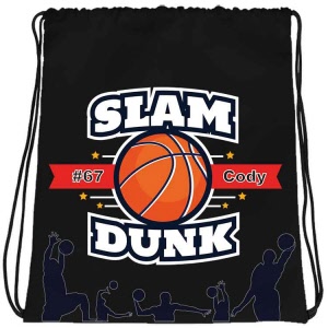 SLAM DUNK Basketball-Gymbag mit Namen & Nummer