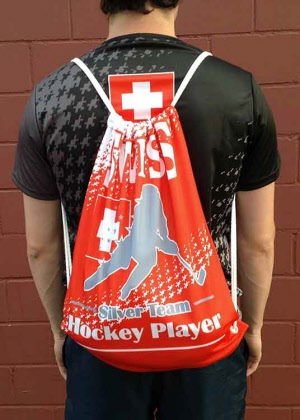 Swiss Hockey Player Gymbag "Silver-Team" mit Namen